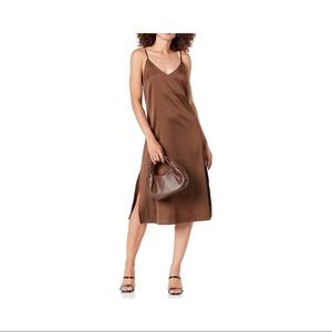 The Drop Women's Ana Silky V-Neck Midi Slip Dress